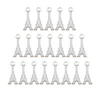 GALPADA Lot de 20 Pendentifs Charme Tour Eiffel en Alliage Argenté, Accessoires Uniques et Stylés pour Fabrication de Bijoux et Projets de Scrapbooking