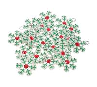 GALPADA Lot de 20 Pendentifs en Alliage Forme Flocon de Neige Vert pour Fabrication de Bijoux, Accessoires Délicats pour Bracelet et Projet Scrapbooking DIY