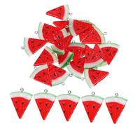 GALPADA Lot De 20 Pendentifs Pastèque En Résine Pour Bijoux Diy, Mini Breloques Fruitées, Décoration Artisanale, Accessoires Pour Bracelets Et Colliers, Coloris Naturel, Taille Petite