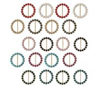 GALPADA Lot de 20 Pinces à Foulard en Métal Alliage Décoratives Fermoirs Multifonctions pour Châles et Cardigans Anneaux pour Chemises et T-Shirts - Accessoires Mode Féminins Colorés