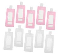 GALPADA Lot de 20 Pochettes de Lotion 90ml à Fond Plat, Sachets Souples Rose et Blanc, Pochettes de Voyage pour Shampoing et Après-shampoing, Format Compact pour Déplacements, Usage Cosmétique