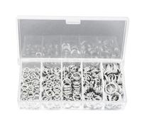 GALPADA Lot de 200 Set de Set de Anneaux Brisés en Acier Inoxydable Rotation Flexible et Boîte de Rangement, Accessoires Indispensables pour Pêche en Mer et Montage de Leurres