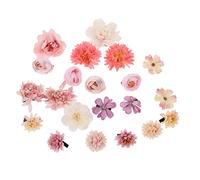 GALPADA Lot De 21 Pinces à Cheveux à Motif Floral Rose Violet, Accessoires Pour Cheveux Pour Filles Et Demoiselles D’honneur, Décoration Coiffure Été, Barrettes En Tissu Délicat