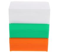 GALPADA Lot de 3 Boîtes Coulissantes pour Lames de Microscope en Plastique Blanc Vert et Orange Porte-Lames de Laboratoire 10 Emplacements Rangement Sécurisé pour Plaques de Microscope