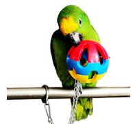 GALPADA Lot de 3 Boules Creuses en Plastique pour Oiseaux, Jouets Éducatifs pour Perruches, Développement des Compétences, pour Jouer et L'Aventure Couleur Aléatoire
