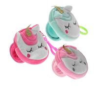 GALPADA Lot de 3 Bracelets à Claquer Pochette Licorne en Peluche et Coton PP, Accessoires Adorables pour Fêtes Scolaires et Activités Ludiques, Sûrs pour Garçon et Filles