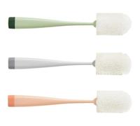 GALPADA Lot de 3 Brosses à Vaisselle Manche Long Ergonomique, Goupillon Multi-usages en Plastique Solide, Nettoyage pour Bouteilles, Biberons et Gobelets - Vert, Orange et Gris
