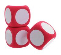 GALPADA Lot de 3 Dés Dés Géants en Mousse Effaçables à Sec 6 CM à Écrire pour Jeux Éducatifs Activités Manuelles et Pédagogiques Légers Réutilisables et Personnalisables