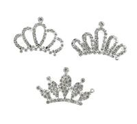 GALPADA Lot de 3 Diadèmes Peigne à Cheveux Strass pour Petites Filles, Garçon et Filles, Accessoire Coiffure Élégant pour Anniversaire et Fête
