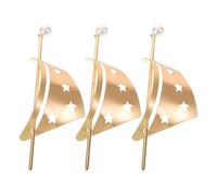 GALPADA Lot de 3 Épingles à Cheveux en Alliage Doré Design Géométrique Étoile Creuse Finition Polie Brillante Accessoires de Coiffure Vintage pour Femmes et Filles Épingles à Chignon