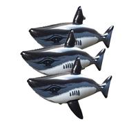 GALPADA Lot De 3 Jouets Gonflables en PVC Forme De Requin Noir Garçon Et Filles, Taille Moyenne, Jouets Aquatiques pour Piscine Fête Plage Jeux Nautiques