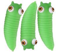 GALPADA Lot de 3 Jouets Sensoriels de Chenille Yeux Réalistes, en PVC Souple, pour Décompression et Anti-Stress chez Garçon et Filles et Adultes