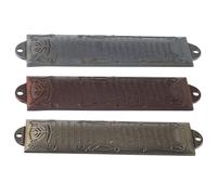 GALPADA Lot de 3 Mezouzot en Métal avec Parchemin pour Porte D'entrée, Couleurs Or Antique, Argenté Antique et Bronze Rouge, Décoration Juive Traditionnelle et Bénédiction Religieuse