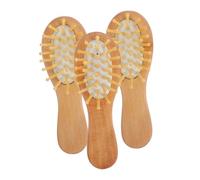 GALPADA Lot de 3 Set de Set de Peignes en Bois Portables Miniatures Coussin D'air pour Massage du Cuir Chevelu, Léger et Multifonctionnel pour Dames et Filles