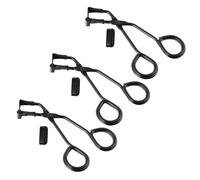 GALPADA Lot De 3 Sets De Pinces à Cils Métalliques Avec Bandes En Silicone, Taille Compacte, Antidérapantes, Pour Femmes, Usage Quotidien Et Maquillage, Recharge De Coussinets Incluse