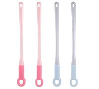 GALPADA Lot de 4 Brosses de Nettoyage pour Pieds en Silicone avec Long Manche, Construction Robuste pour Soins des Pieds et Nettoyage des Espaces Interdigitaux