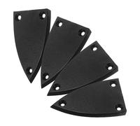 GALPADA Lot de 4 Caches Triangulaires pour Tige de Guitare Électrique 3 Trous Plastique Noir Accessoires de Réparation pour Instruments de Musique
