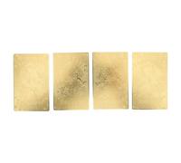 GALPADA Lot de 4 Cartes Amulettes Feng Shui Tai Sui 2026 Double Face en Laiton Doré, Charme de Prospérité Asiatique et Protection Zodiacale Cheval, Porte-clés de Voyage Sécurisé