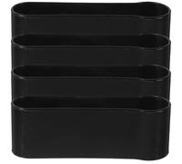 GALPADA Lot de 4 Clips de Fixation en Plastique Noir pour Cannes et Bâtons Pliants, Améliore la Stabilité et Protège Abrasions, Accessoire pour Randonnée et Mobilité