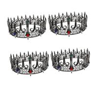 GALPADA Lot De 4 Couronnes Décoratives Gothiques Pour Hommes Bandeau À Strass Style Vintage Costumes De Fête Unisexe Décoration Gothique