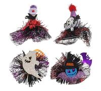 GALPADA Lot de 4 décorations pour Cheveux d'animaux de Compagnie pour Halloween : épingles à Cheveux effrayantes, Accessoires pour Cheveux de Chiots, Pinces pour déguisements effrayants et