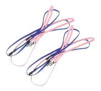 GALPADA Lot de 4 Dragonnes pour Moufles D’Garçon et Filles Pinces Sécurisées Cordon Porte-Moufles Élastique Couleurs Rose et Bleu Accessoires Hiver pour Ski et Activités Plein Air