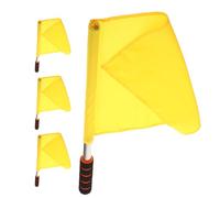 GALPADA Lot de 4 Drapeaux à Main en Polyester Jaune pour Signalisation Sportive et Parade, Drapeaux de L'arbitre Attractifs Créant une Ambiance Festive