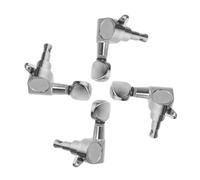 GALPADA Lot de 4 Mécaniques de Ukulélé en Métal Argenté, Mécanisme D'accordage Fermé Facile à Installer, Accessoires de Remplacement pour Débutants et Passionnés