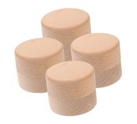GALPADA Lot de 4 Mini Boîtes Rondes en Bois de Hêtre Fermeture Hermétique, Boîte à Bagues Polyvalente pour Fiançailles et Souvenirs de Naissance