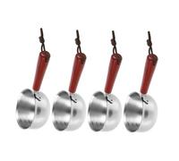 GALPADA Lot De 4 Mini Casseroles Chauffe-Beurre Chauffe-Café Petite Casserole À Lait Pot À Bougies Pot À Soupe Mini Avec Couvercle Petite