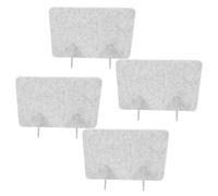 GALPADA Lot de 4 Panneaux de Séparation en Feutre pour Bureau, Protection D'intimité, Installation sans Perçage, Pieds de Support, pour Poste de Travail et Bureau