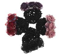 GALPADA Lot de 4 Pinces à Cheveux Style Coréen à Fleurs en Maille Colorée pour Chignon Accessoires Légers et Décoratifs pour Femmes Usage Quotidien et Fêtes
