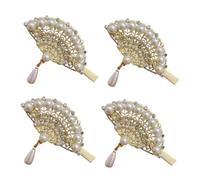 GALPADA Lot de 4 Pinces à Cheveux Vintage Perles Élégantes, Accessoires Portables pour Bien Tenir les Cheveux Lors des Fêtes du Nouvel An