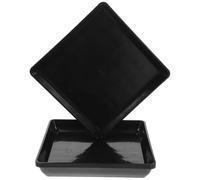 GALPADA Lot de 4 Plateaux Rectangulaires en Plastique PP pour Pots de Fleurs, Support Stable et Multi-usages, Design Simple pour Usage Quotidien Intérieur et Extérieur