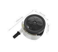 GALPADA Lot de 4 Roues Pivotantes Silencieuses pour Trotteur Bébé Rechange Démontable en Plastique Gris Foncé Roulettes Universelles à Tige 360° pour Poussette et Chariot pour