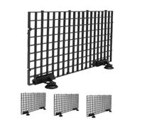 GALPADA Lot de 4 Sets de Sets de Plaques de Grille en Plastique Abs pour Aquarium Noir, Séparateurs Polyvalents pour Filtration DIY et Protection du Fond
