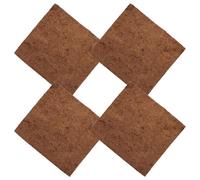 GALPADA Lot de 4 Tapis Substrat Naturel en Fibre Végétale, Coussins de Nidification 40x40 Cm, Tapis Humidifiant pour Terrarium de Reptiles et Poulailler, Accessoire Multifonction