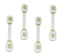 GALPADA Lot de 4 Verrous de Sécurité Adhésifs pour Portes Tiroirs et Armoires Couleur Vert Clair Protection Garçon et Filles sans Perçage Installation Rapide Maison