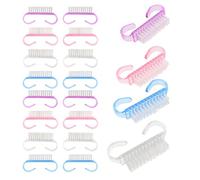 GALPADA Lot de 40 Brosses à Ongles Ergonomiques Manche Antidérapant Nettoyage Précis des Espaces Inter-Ongles Couleurs Assorties Bleu Rose et Violet Transparent Outil de Pédicure et