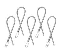 GALPADA Lot de 5 Clips Passe-cordon en Acier Inoxydable Ressort Flexible, Outil Portable pour Enfilage Facile de Cordons et Ceintures Élastiques, pour Bricolage