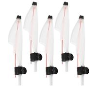 GALPADA Lot de 5 Embouts Transparents pour Canne à Pêche N°1, Protège-Pointe Extensible et Robuste, Accessoire Léger pour Pêche en Eau Douce et Salée, Compatible Divers Modèles,