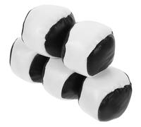 GALPADA Lot de 5 Paquet de Sable pour Garçon et Filles en PVC Noir, Petits Paquet de Haricots à Lancer pour Jeux Extérieurs, Accessoires Légers et Résistants pour Activités de Plein Air