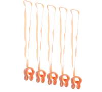 GALPADA Lot de 5 Pinces Nez en Silicone avec Cordon pour Natation, Surface sans Bavure et Sangle Sécurisée, Adaptées aux Adultes et Familles pour Cours de Natation