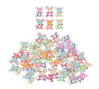 GALPADA Lot de 50 Boutons en Bois à Motif Souris pour Décoration Couture, Assortiment Coloré Unique pour Projets DIY et Tricot Couleur Aléatoire