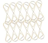 GALPADA Lot de 50 Trombones de Bureau en Métal Doré Forme Goutte D'eau, Clips Papier Résistants et Pratiques pour Notes et Mémos Bureau L'école