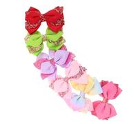 GALPADA Lot de 6 Barrettes pour Tout-petits Nœuds en Tissu Léger et Métal, Accessoires pour Cheveux de Petite Fille, Couleurs Polyvalentes Usage Quotidien