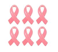 GALPADA Lot de 6 Broches Ruban Rose en Alliage de Zinc, Petites Épinglettes Décoratives pour Sensibilisation au Cancer du Sein, Accessoires Féminins pour Campagne Octobre Rose et Soutien