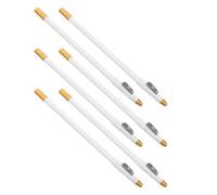 GALPADA Lot de 6 Crayons Multifonctions Blancs en Bois avec Taille-Crayon Intégré Waterproof pour Sourcils Eyeliner et Barbe Maquillage Précis et Longue Tenue Retouches Voyage