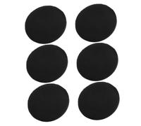 GALPADA Lot de 6 Houppettes à Poudre Fines 54×4 Mm en Cuir Pu Noir Super Douces Applicateur de Poudre pour Maquillage Visage et Usage Cosmétique
