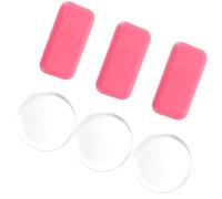 GALPADA Lot de 6 Patchs en Silicone Épais pour Extensions de Cils Supports Ronds Roses Plateau de Rangement Pratique pour Pose d'Extensions Kit Portable Salon et Usage Quotidien